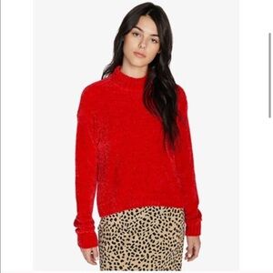 Sanctuary Chenille Red Pull over knit Christmas sweater